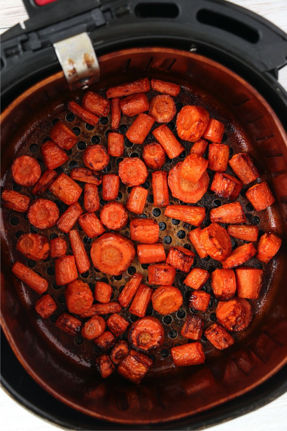 roasted carrots in air fryer basket