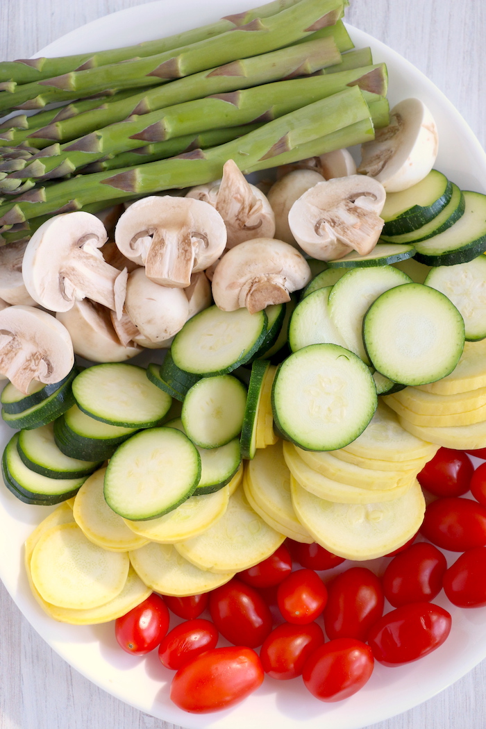 plate of colorful vegetables
