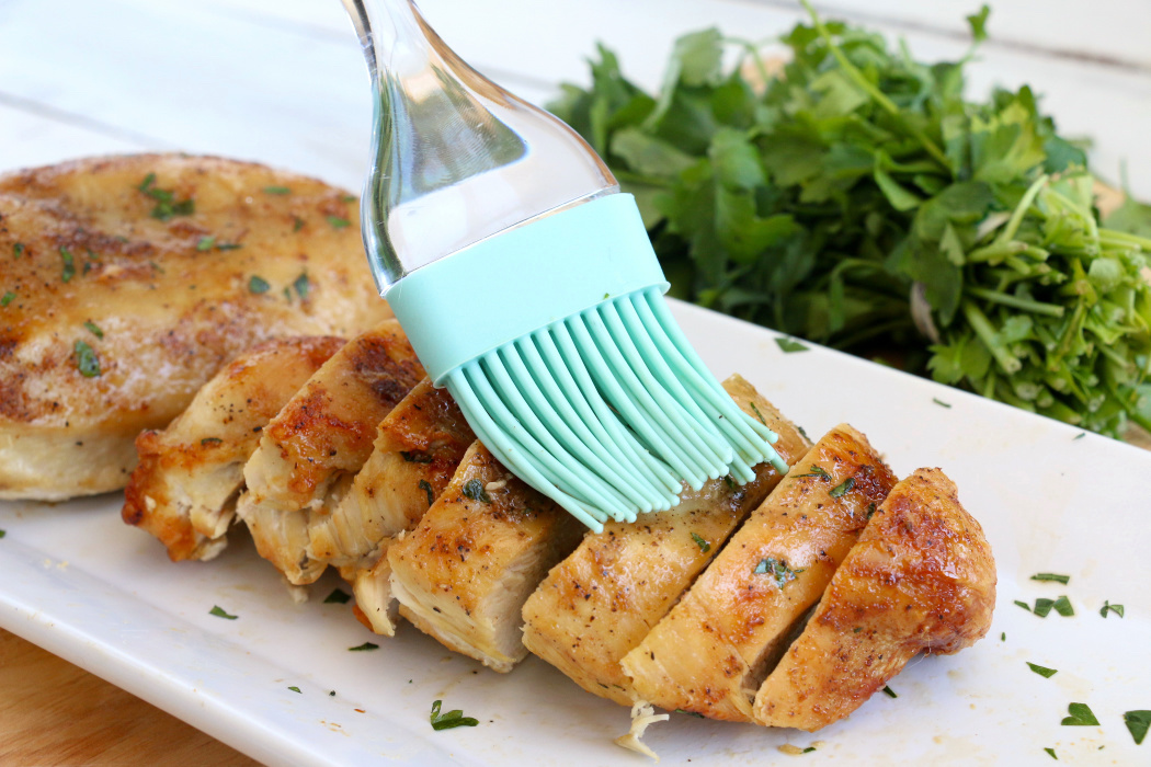 Air Fryer Chicken Breasts - Juicy and flavorful chicken breasts made right in the air fryer! Eat them on their own or add to salads, casseroles or other dishes!