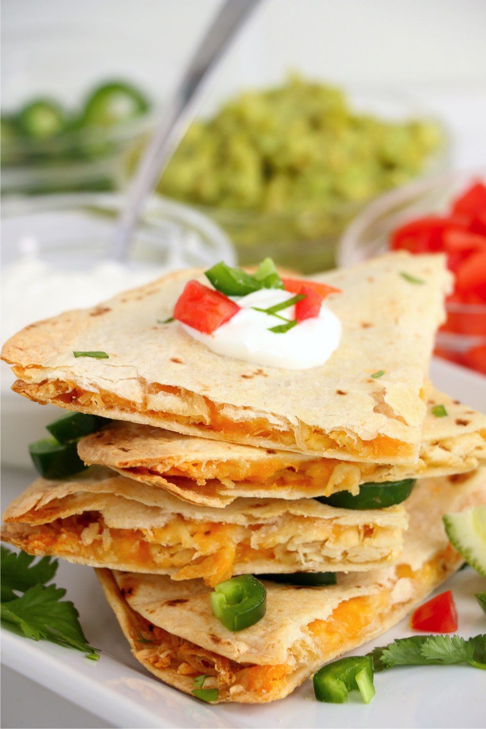 stack of quesadillas