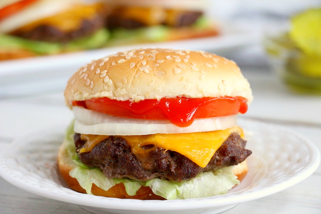Easy Air Fryer Burgers - Juicy and flavorful burgers cooked perfectly in the air fryer!