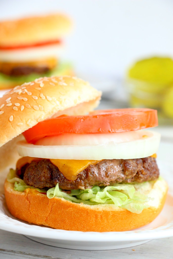 Easy Air Fryer Burgers - Juicy and flavorful burgers cooked perfectly in the air fryer!