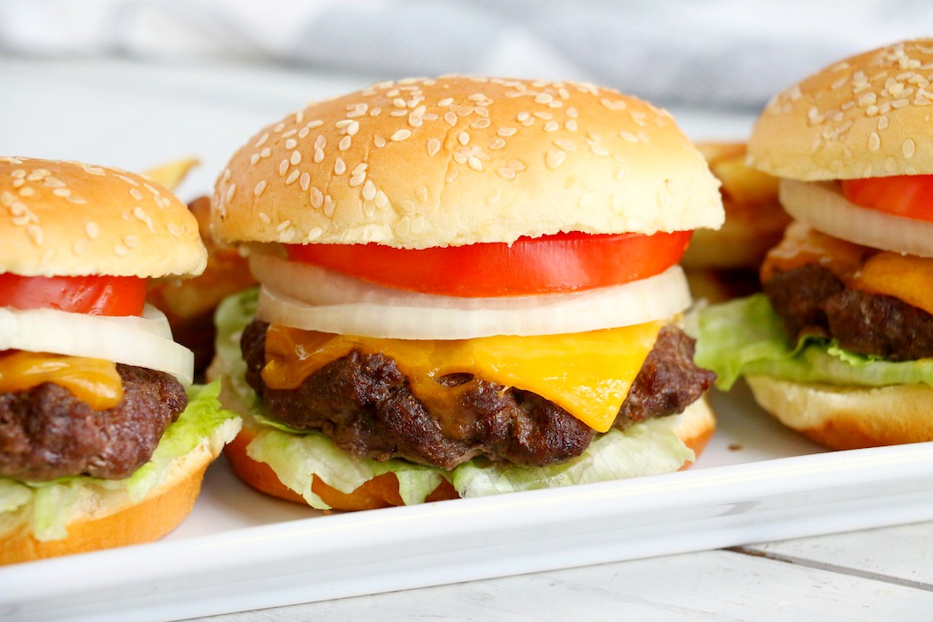Easy Air Fryer Burgers - Juicy and flavorful burgers cooked perfectly in the air fryer!