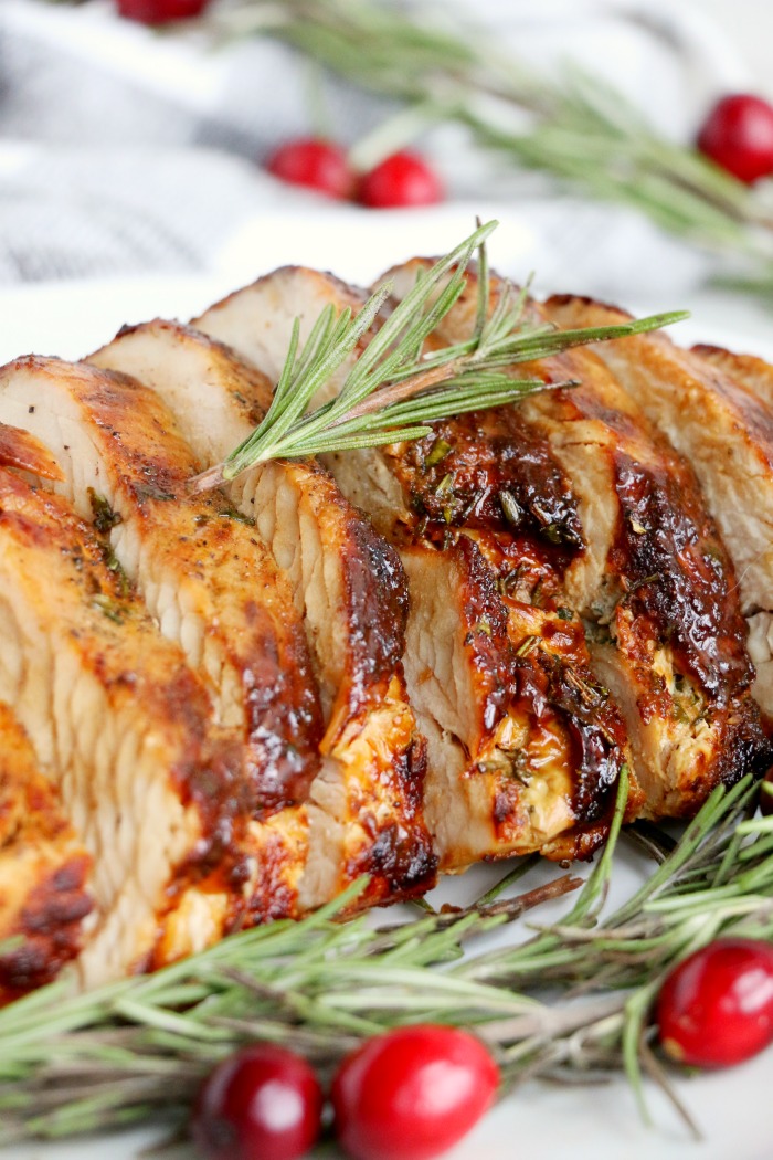 Air Fryer Turkey Breast - Garlic and fresh herb-seasoned turkey in the air fryer - moist and juicy on the inside with a crispy, golden brown skin on the outside.