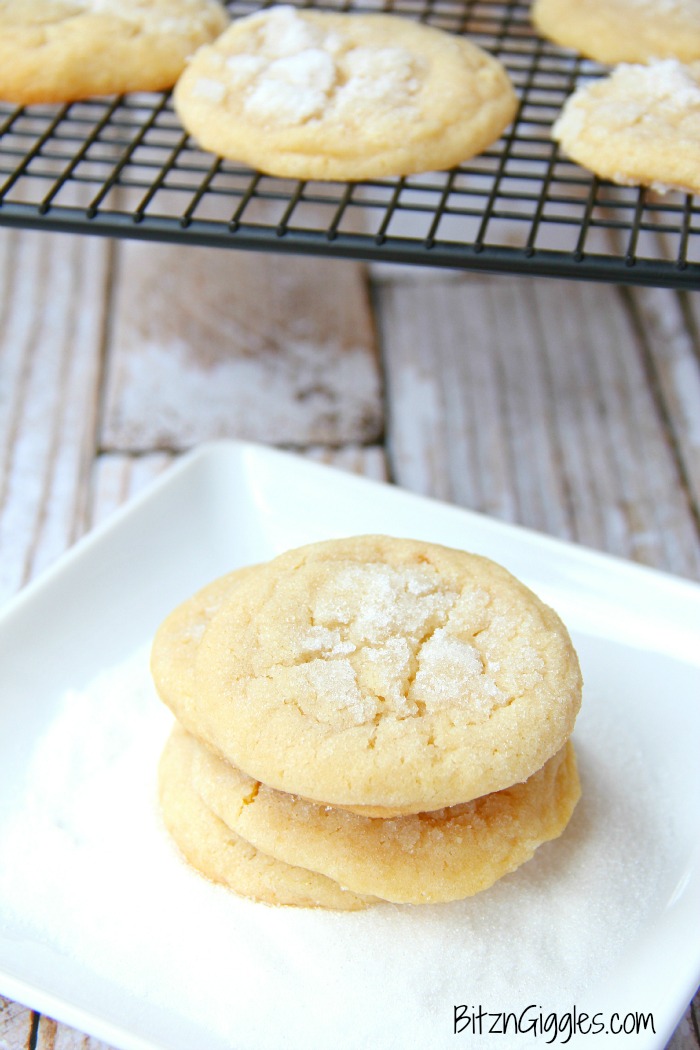 Angel Cookies - A soft and chewy vanilla cookie topped with a gorgeous sugar glaze.