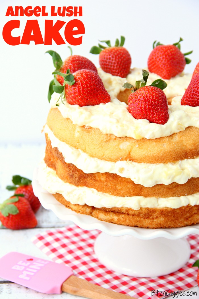 Angel Lush Cake - This 5-ingredient cake is so simple to make and it's perfect for dinner parties, baby showers or afternoon get-togethers with friends.