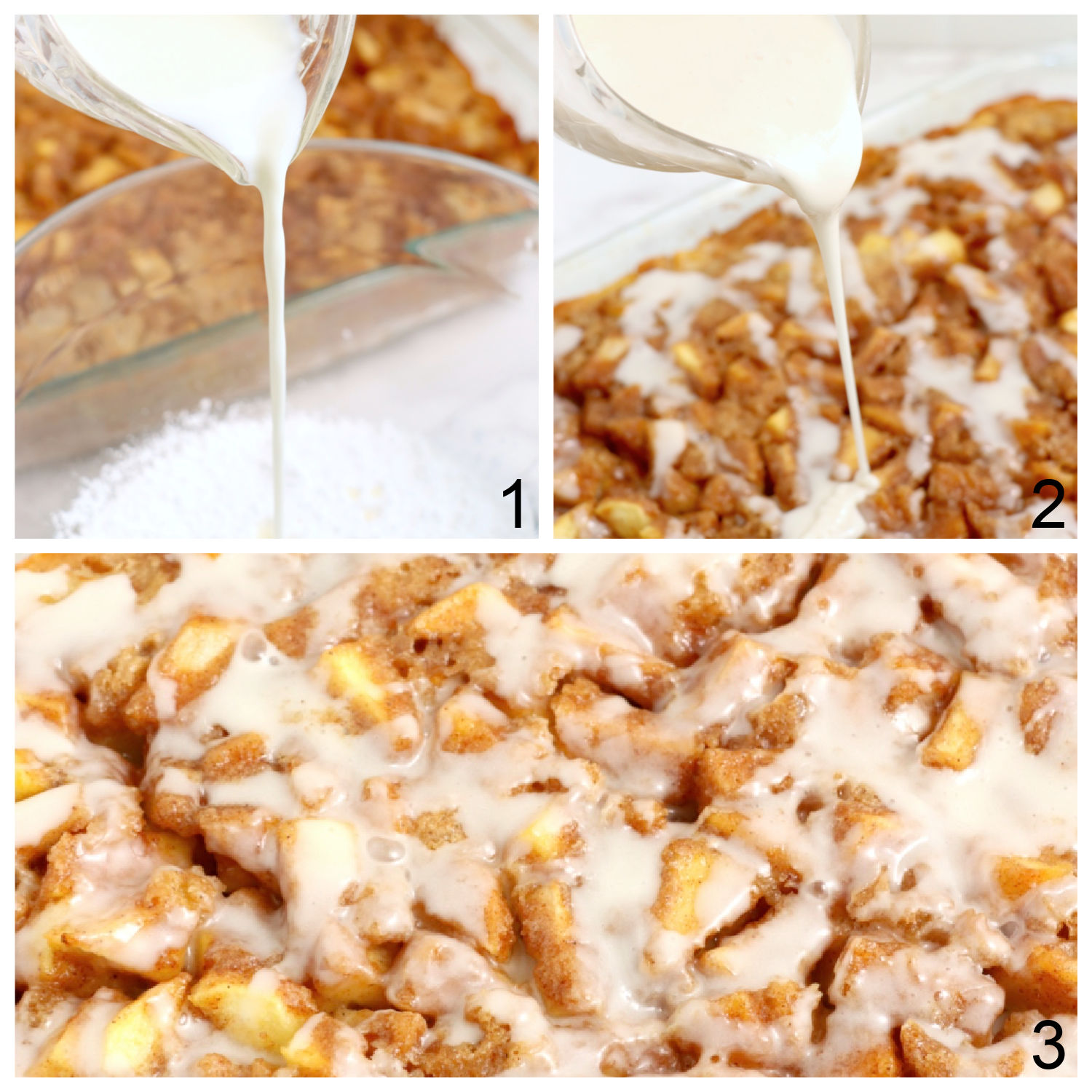 steps for making apple fritter glaze