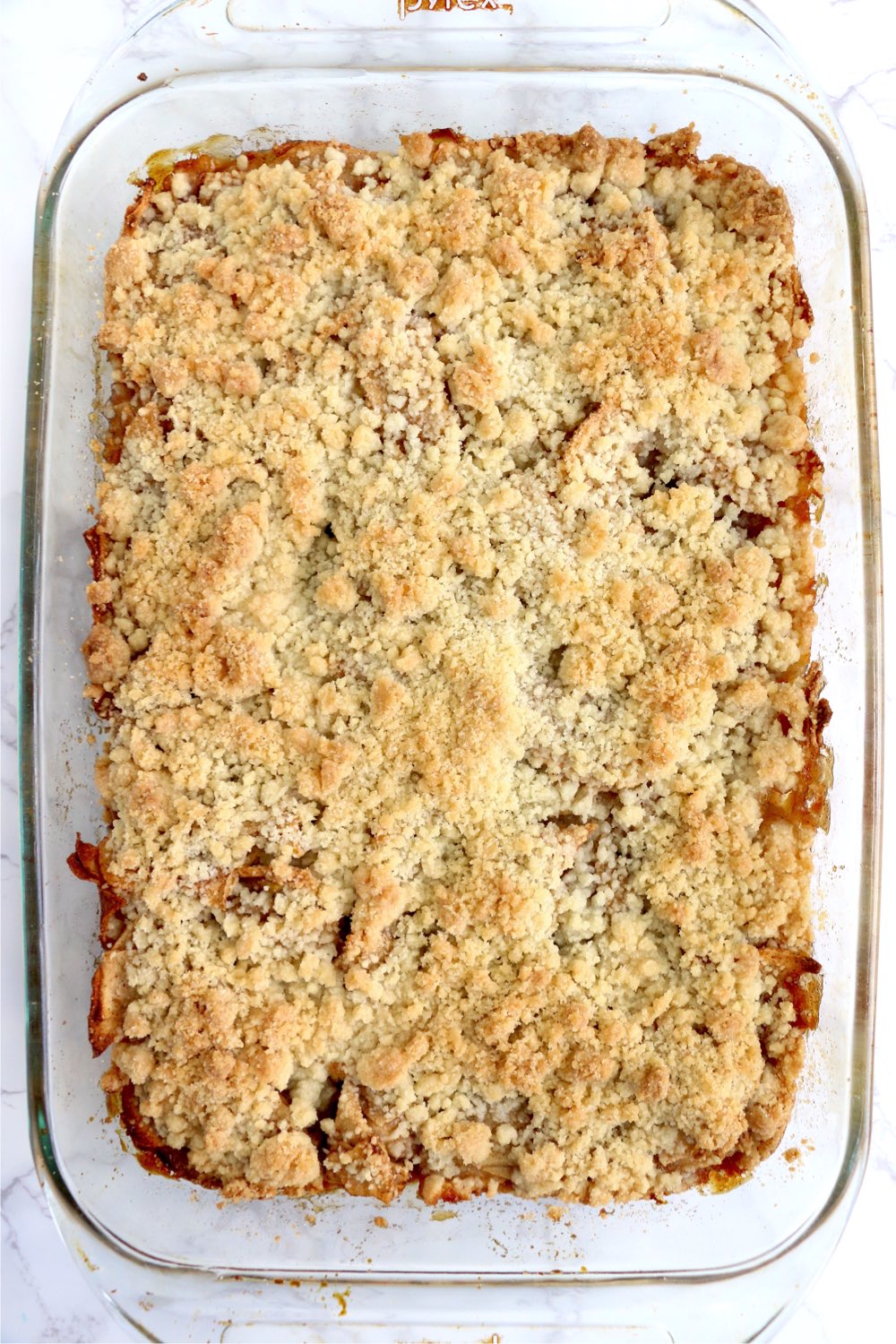 baked pan of apple Kuchen bars