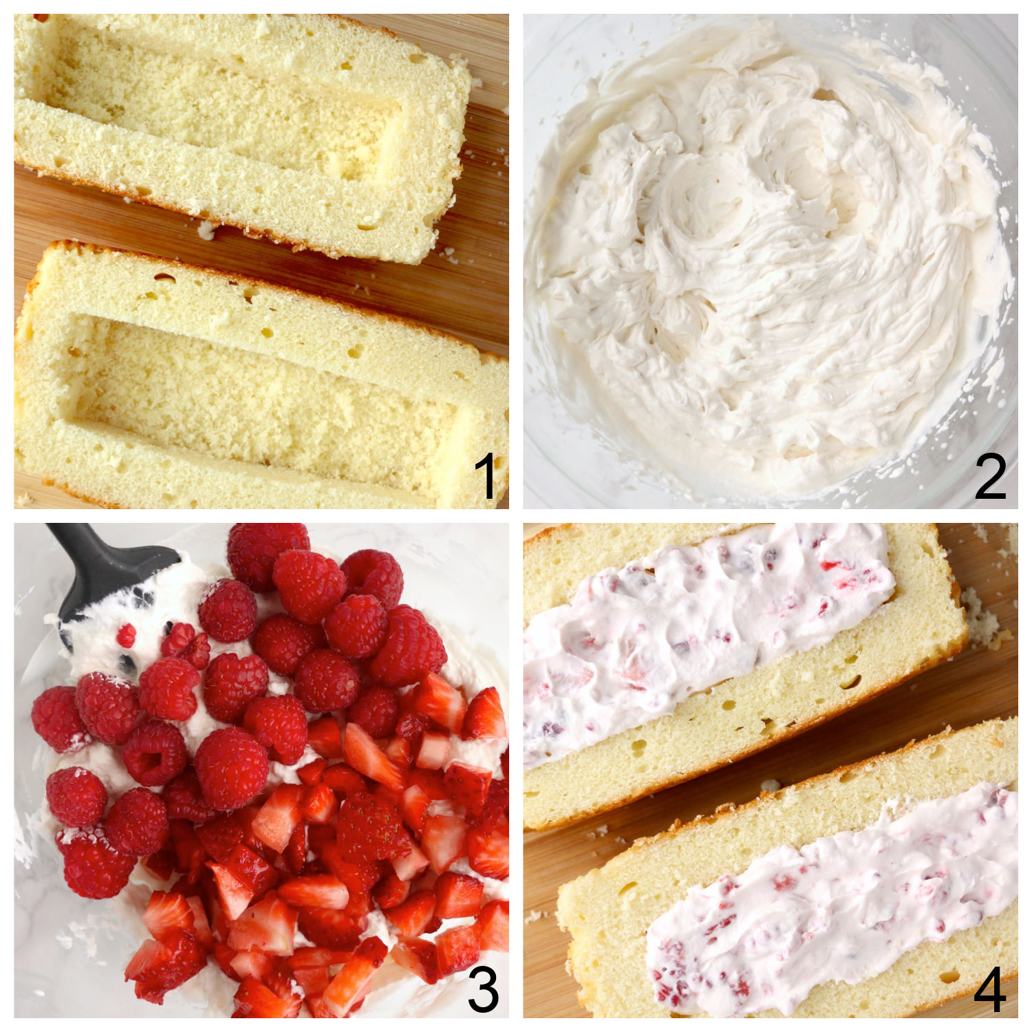 steps for making a no-bake strawberry torte