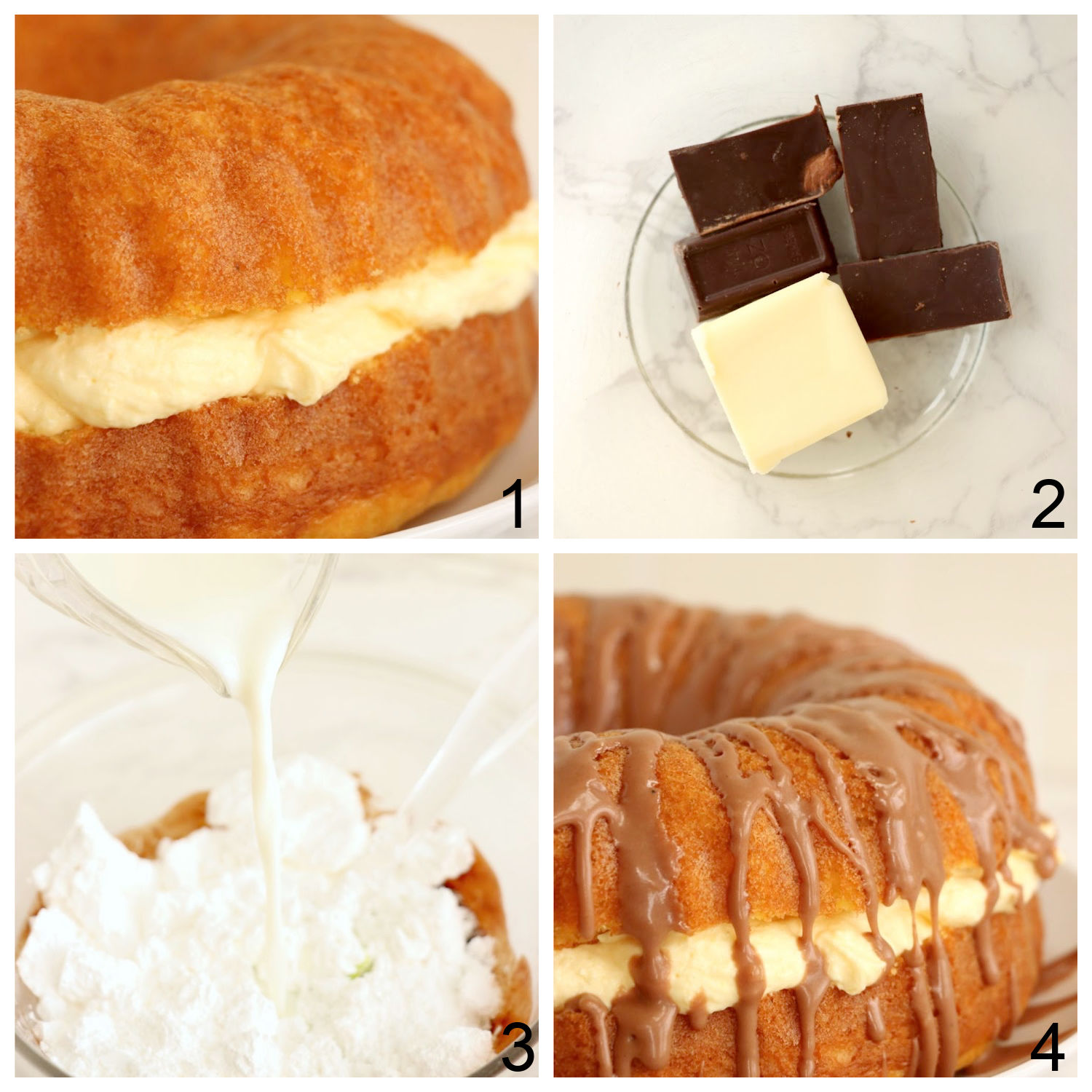 steps for making chocolate drizzle