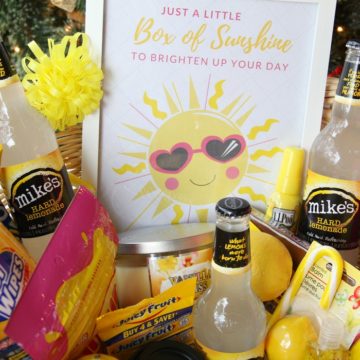 Box of Sunshine - Create a cheery box of "sunshine" filled with all kinds of goodies to make someone special smile. Comes with a free printable to include with your gift!