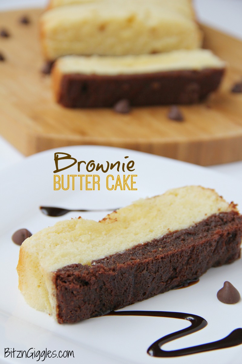 Brownie Butter Cake - A moist, sweet, layered loaf cake - perfect for entertaining!