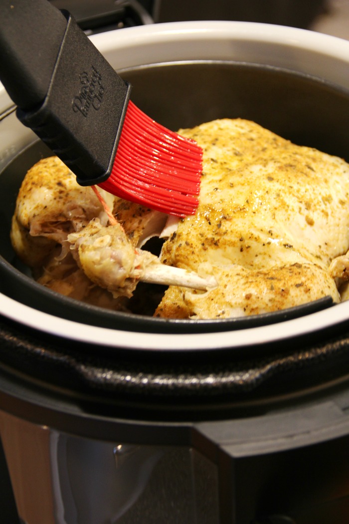 Ninja Foodi Roast Chicken - Deliciously moist chicken that's flavorful and crispy on the outside! So easy to make in your Ninja Foodi in no time at all!