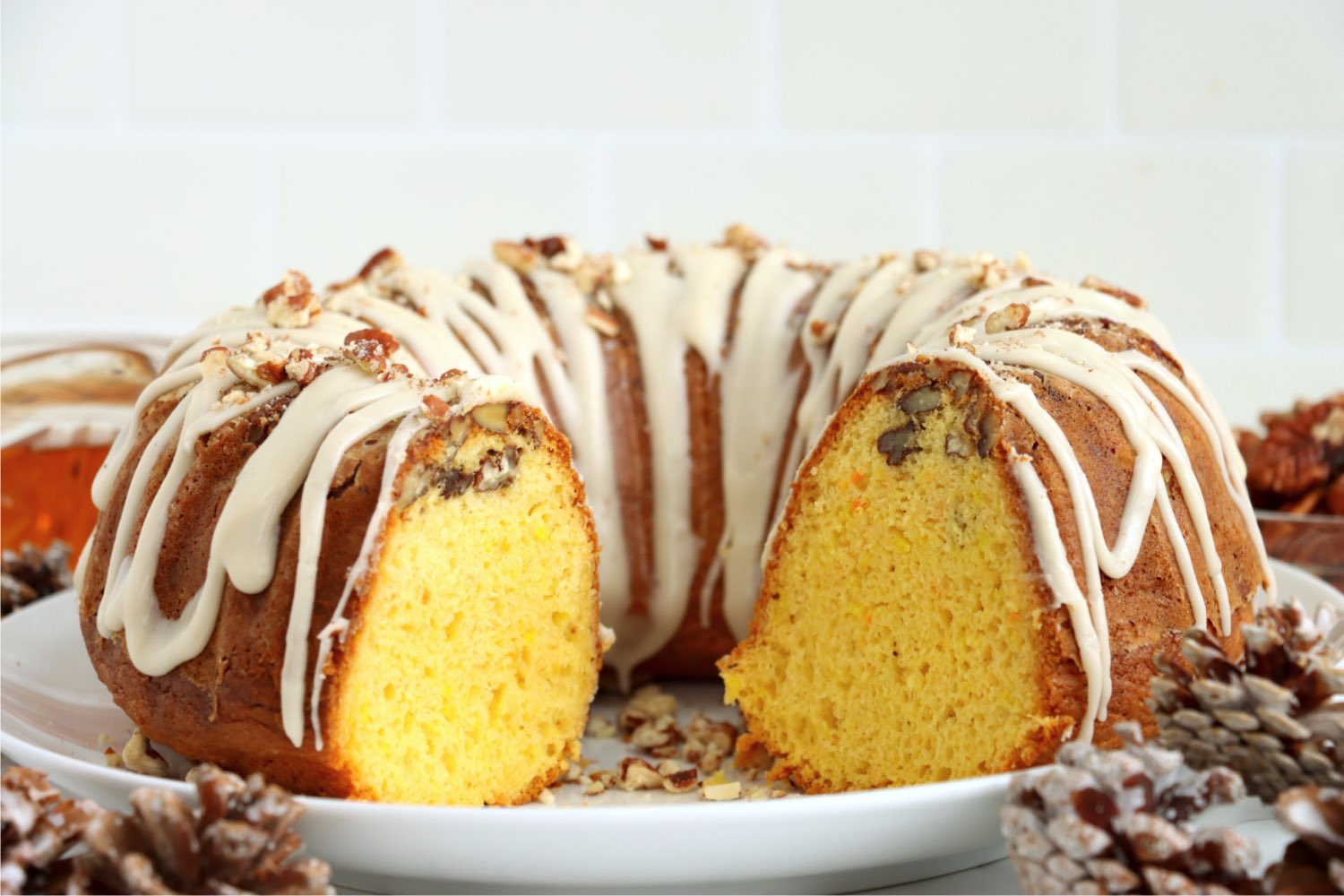 cut rum bundt cake