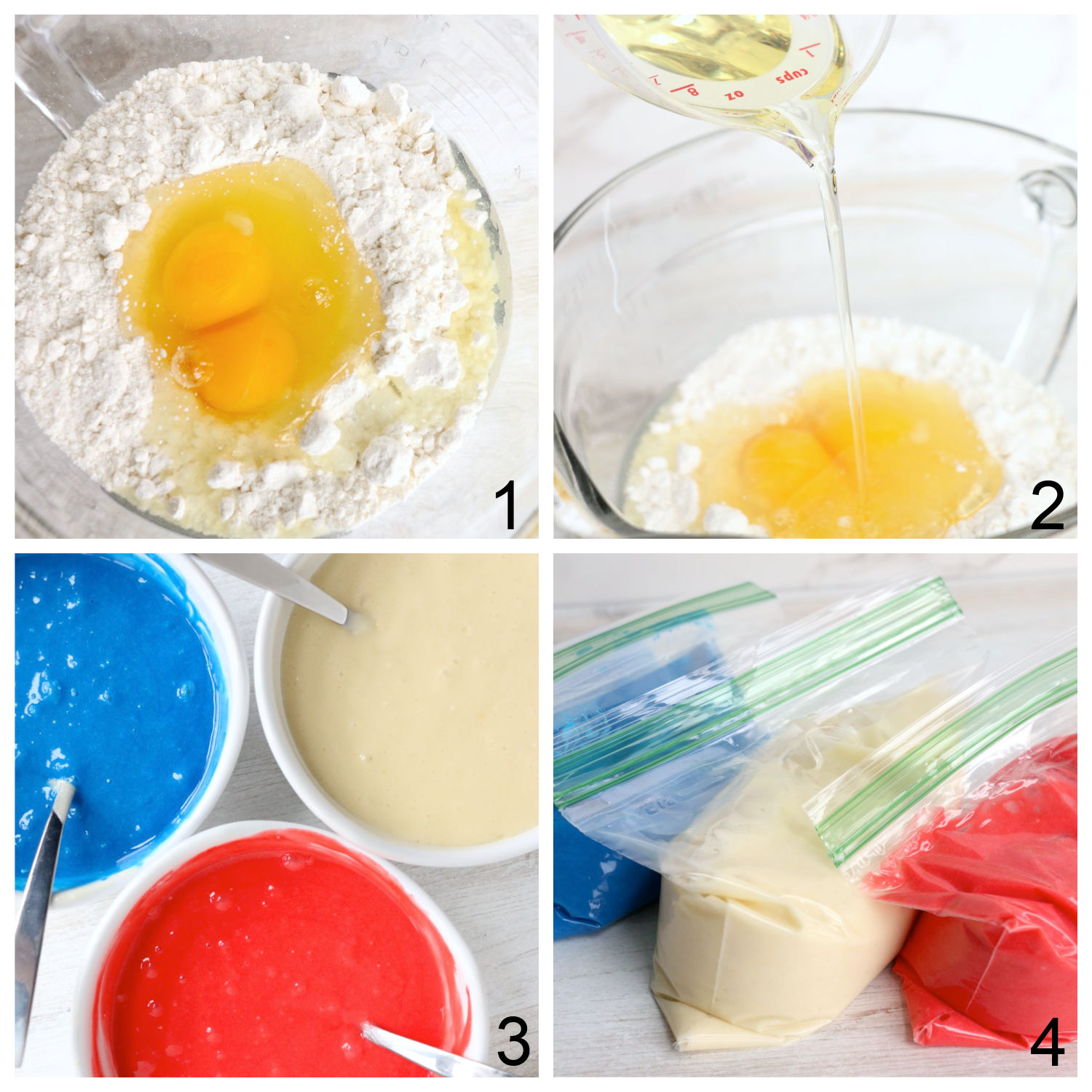 Steps to make cake roll