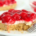 fork digging into a cherry bar