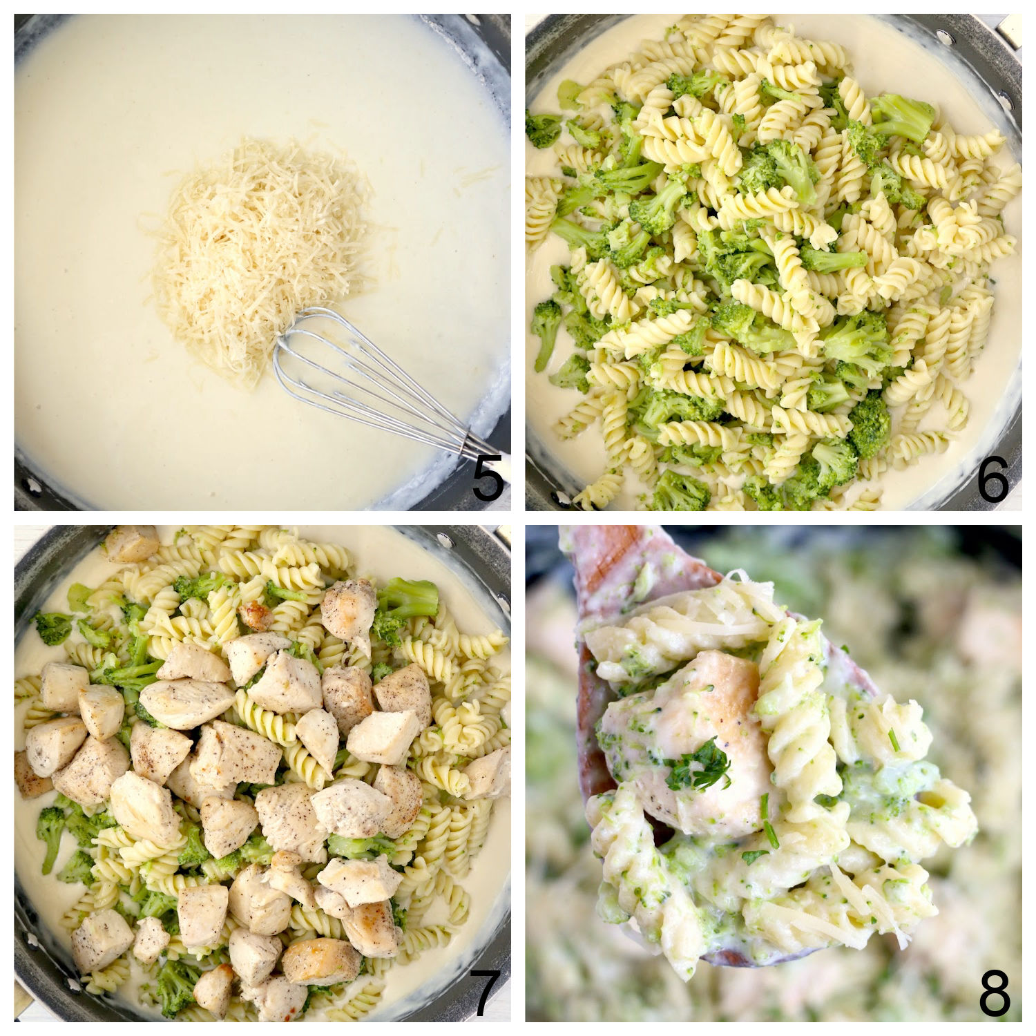 steps for making Alfredo sauce