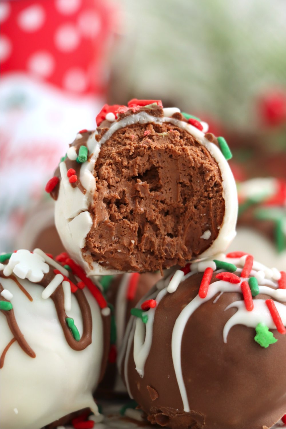 pyramid of Cool Whip truffles