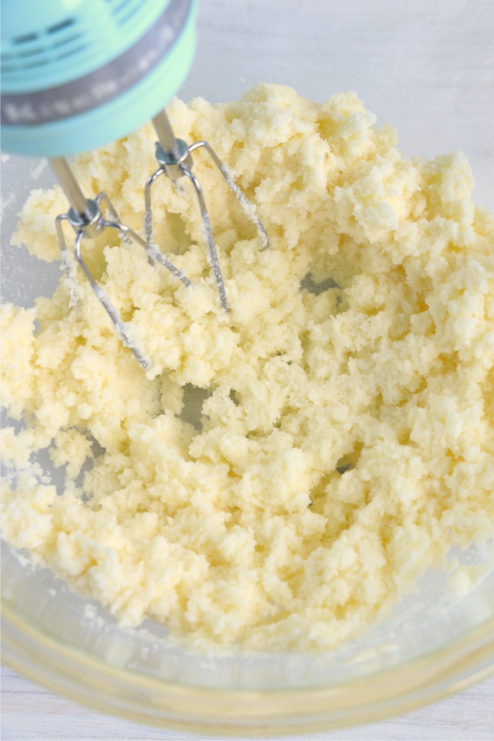 Creaming together butter and sugar