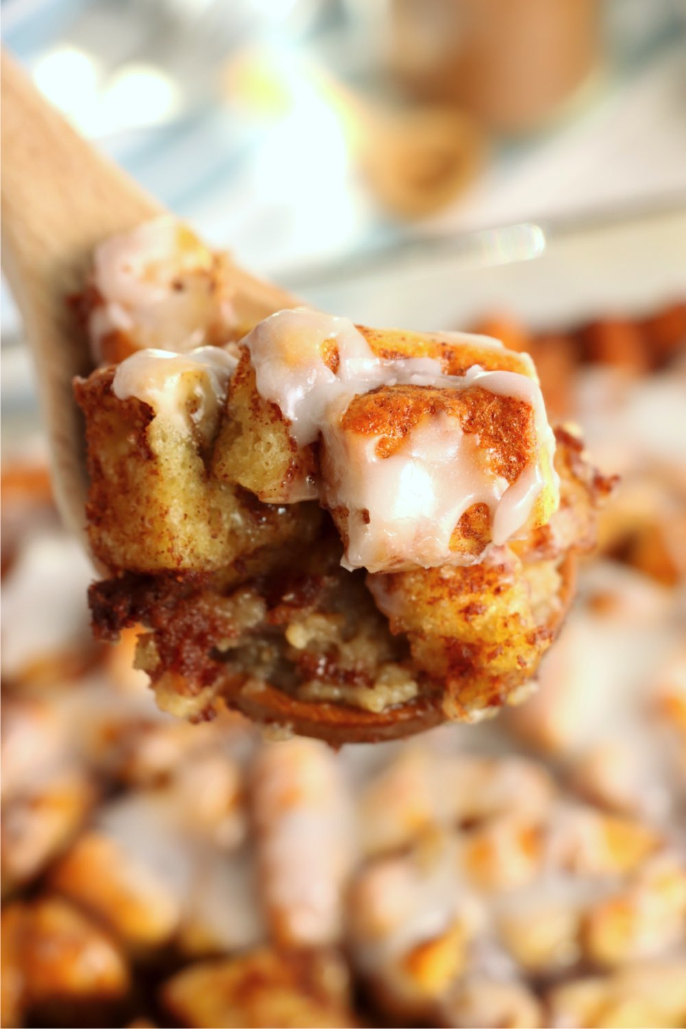 spoonful of cinnamon roll casserole