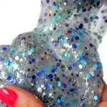 Clear Confetti Slime - Easy recipe for clear slime! Add confetti and foil stars to give it color and make it sparkle. So pretty!