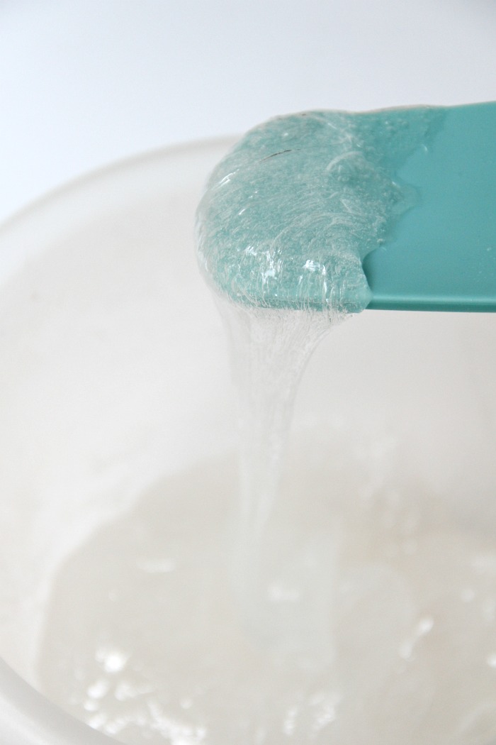 Clear Confetti Slime - Easy recipe for clear slime! Add confetti and foil stars to give it color and make it sparkle. So pretty!