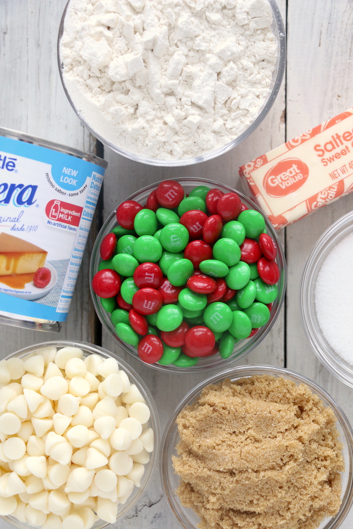 Cookie dough fudge ingredients