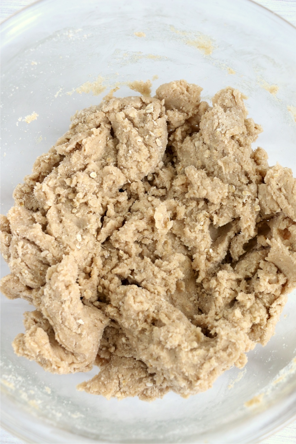 mixed crust in bowl for crumble bars