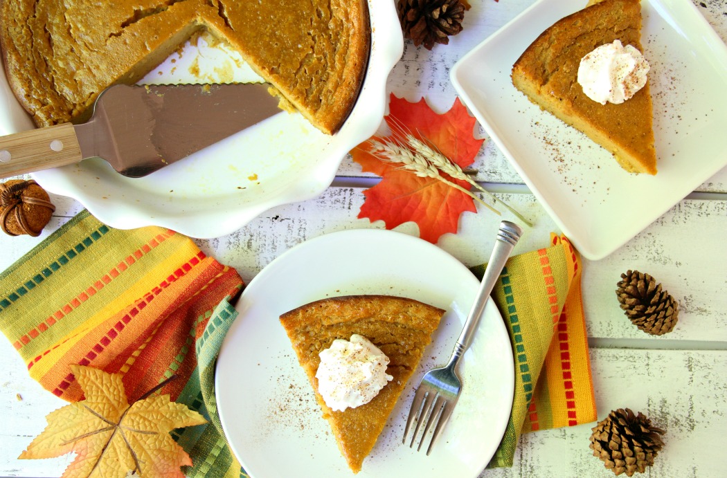 Crustless Pumpkin Pie - Tastes like classic, delicious pumpkin pie, just without the fatty pastry crust!