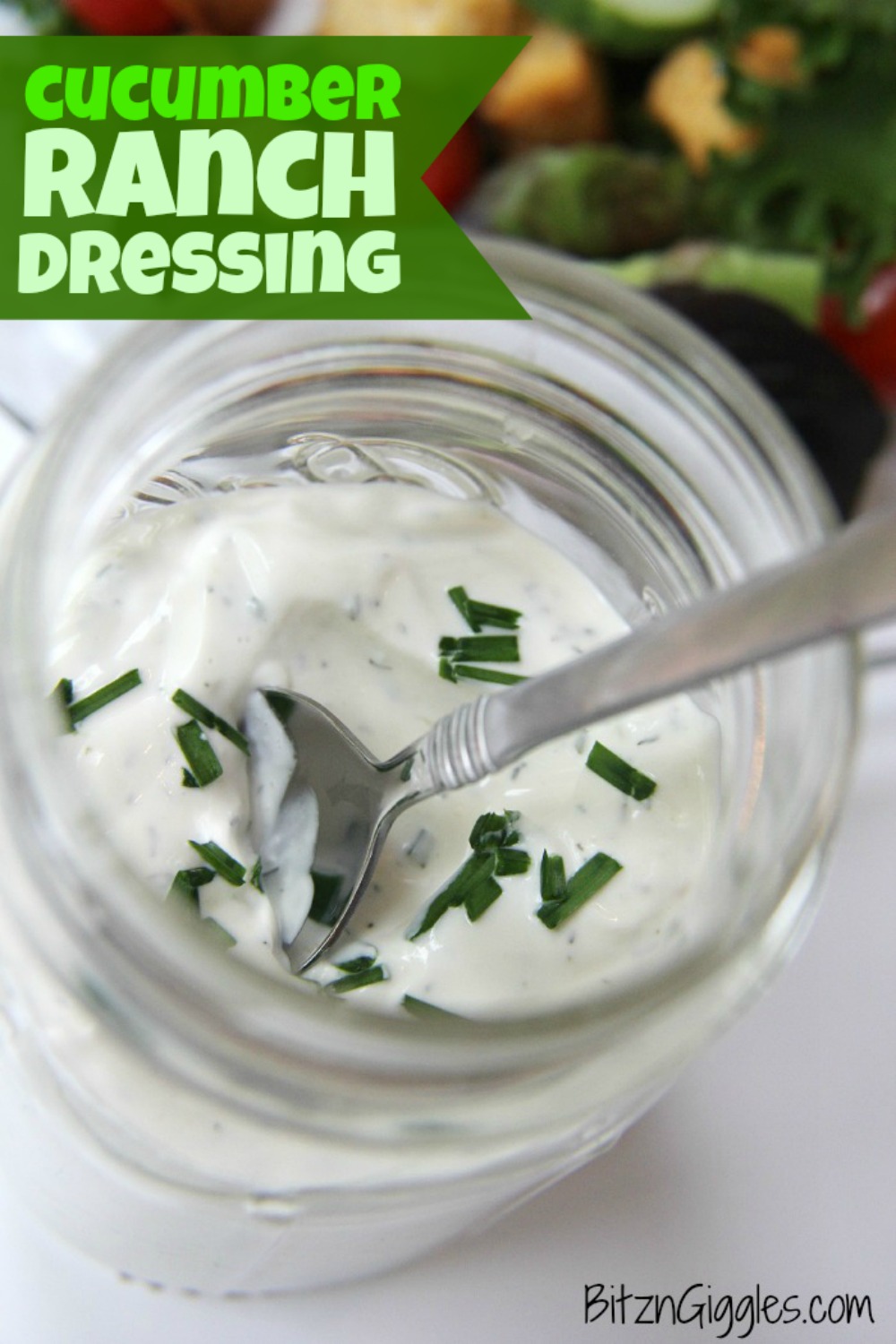 Cucumber Ranch Dressing - A creamy, dreamy ranch dressing with a subtle hint of cucumber.