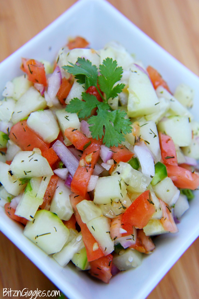 Fresh Cucumber Salsa - Bitz & Giggles