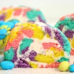 Pastel colored cake roll