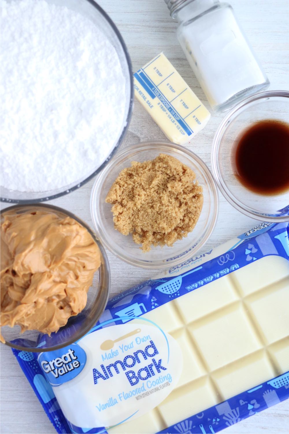 ingredients for homemade peanut butter eggs