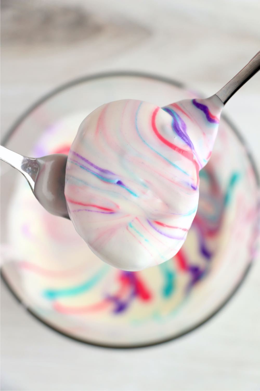 marbled peanut butter dipped egg