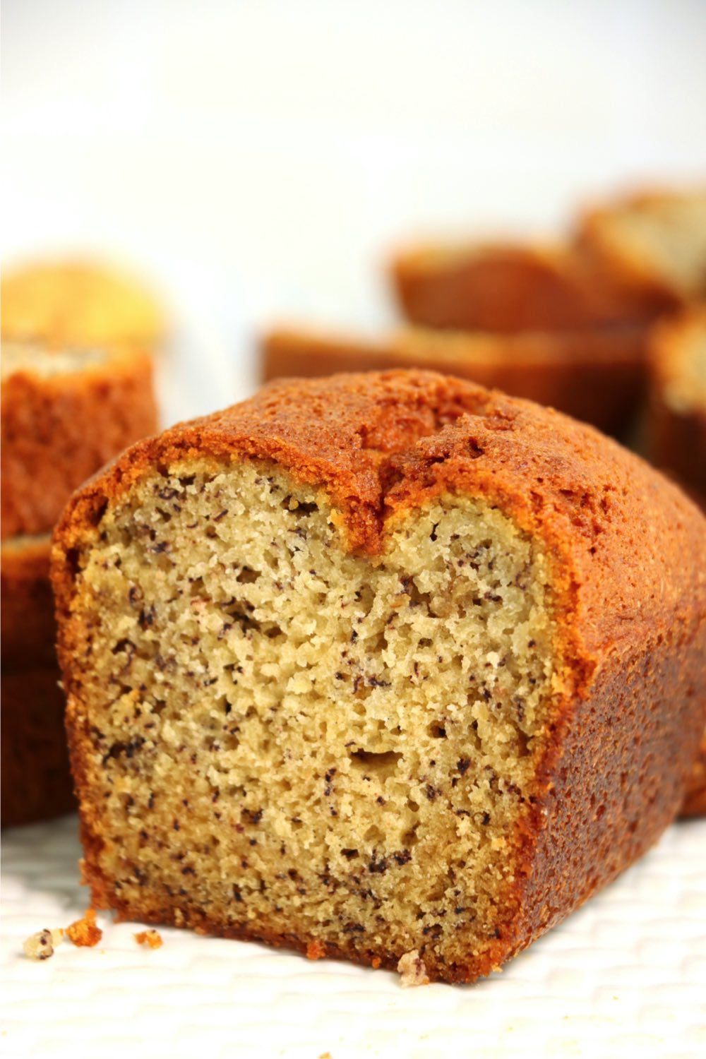 cut loaf of banana bread