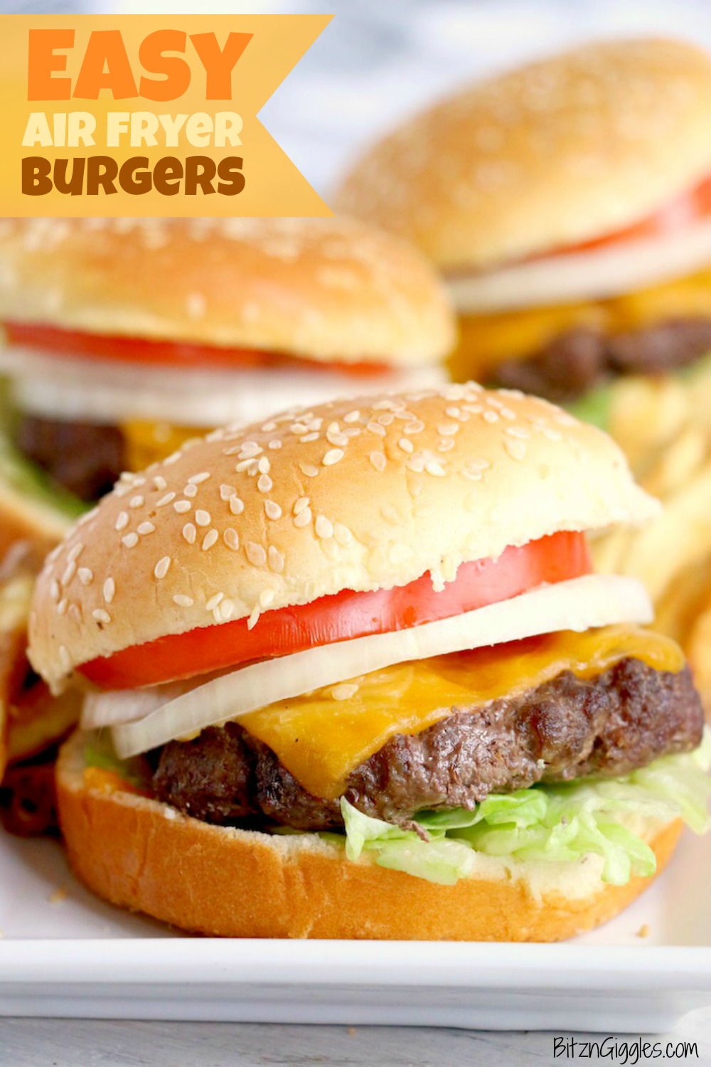Easy Air Fryer Burgers - Juicy and flavorful burgers cooked perfectly in the air fryer!