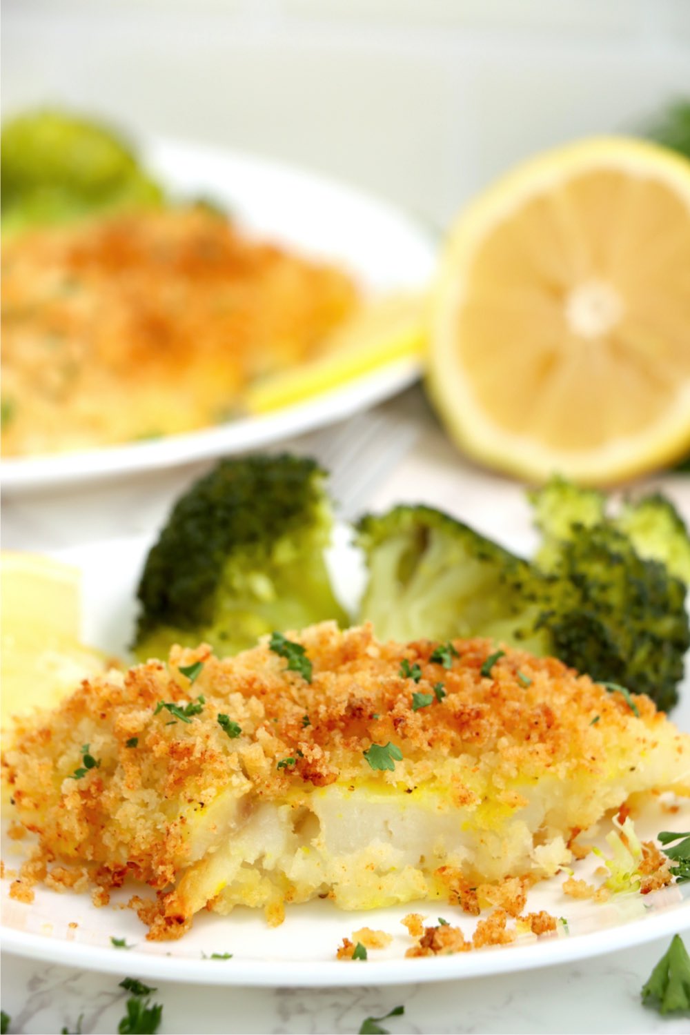 piece of half-eaten cod