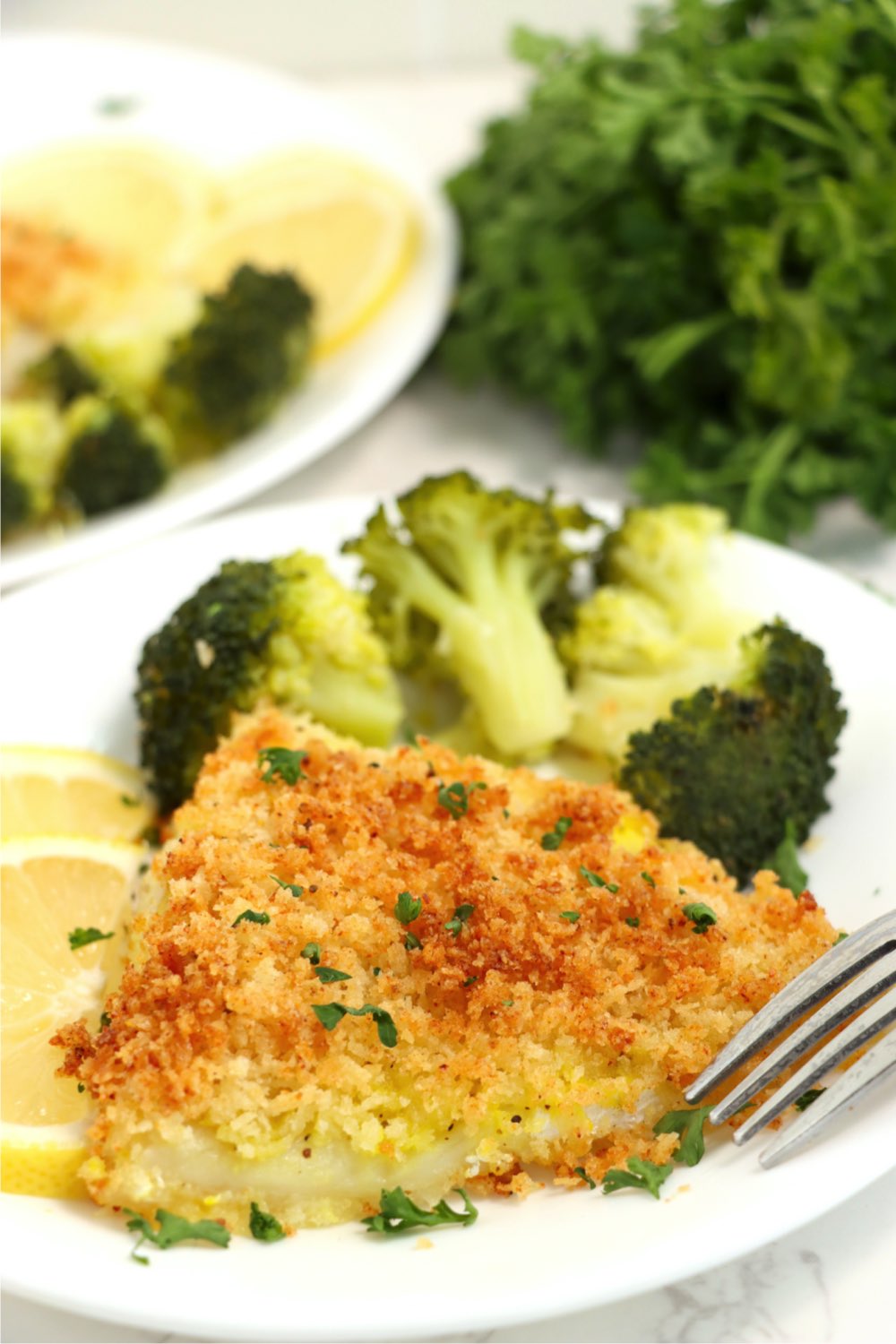 fork going into a piece of cod