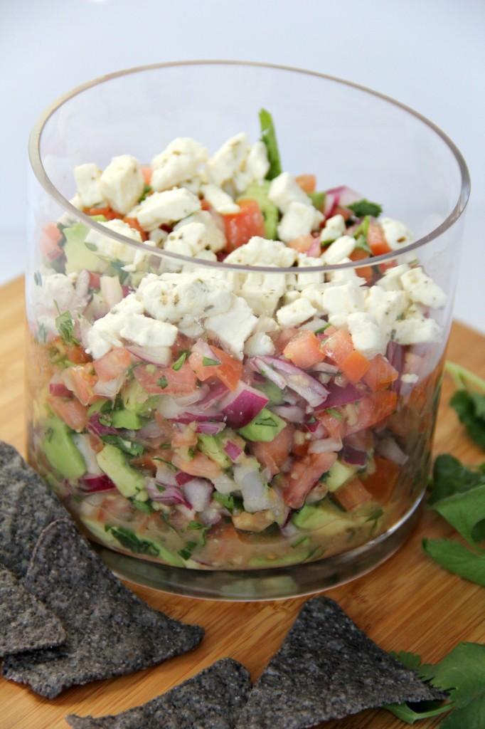 Feta Pico de Gallo - A unique Pico de Gallo recipe that incorporates feta cheese, red wine vinegar and olive oil along with the regular cast of characters you would expect. The result is out-of-this-world GOOD!