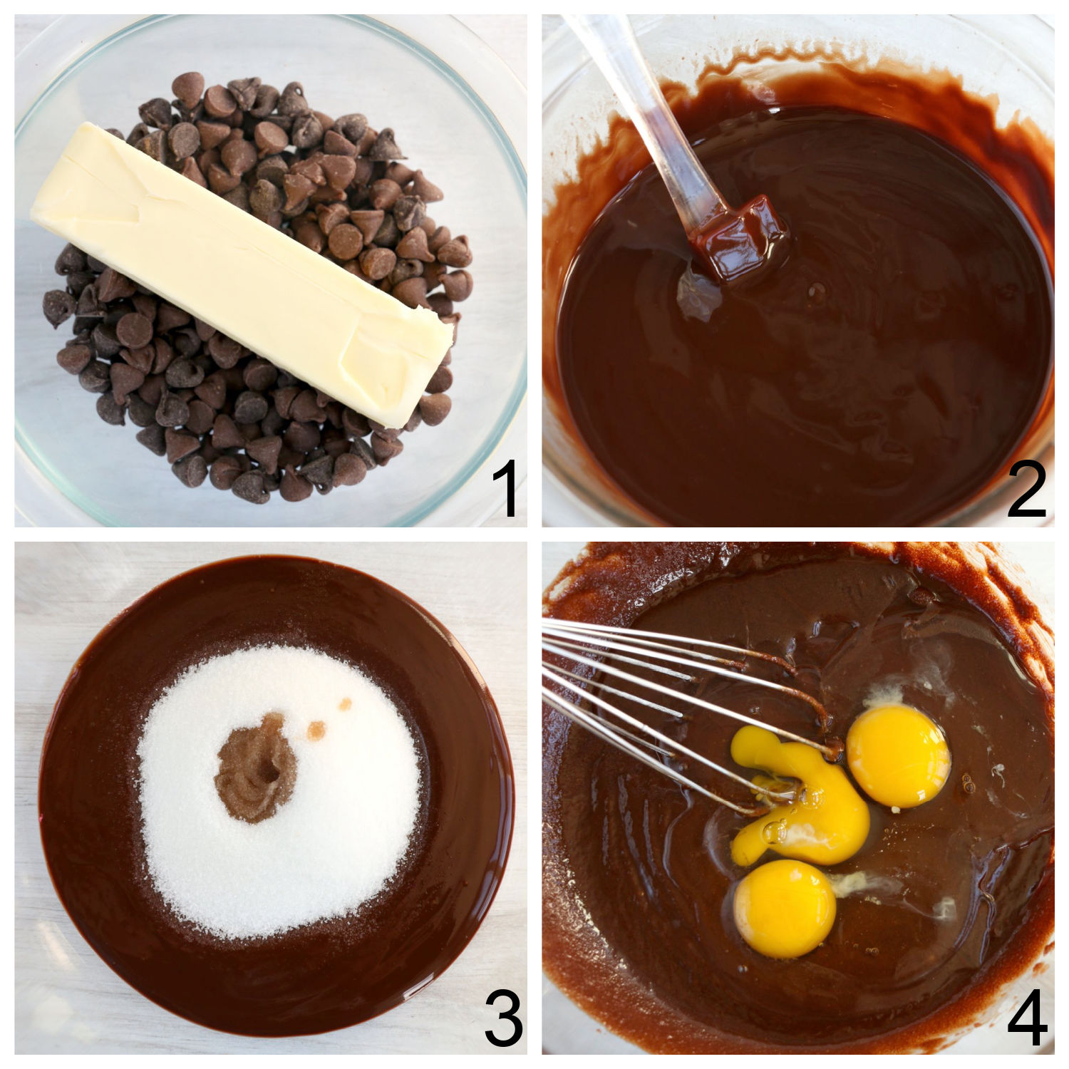 steps for making flourless chocolate cake