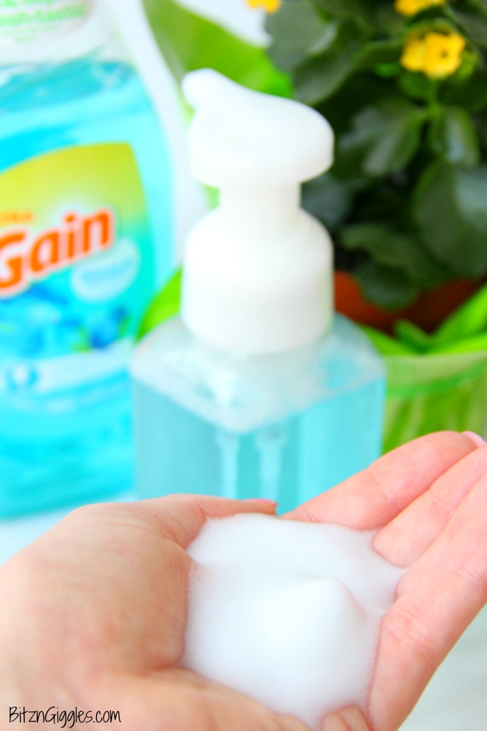 DIY Foaming Hand Soap - a two-ingredient foaming hand soap recipe you can make yourself. This will save you a ton of money!