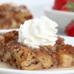 French Toast Bake - An easy, hassle-free overnight French toast casserole with a crunchy cinnamon-sugar topping!