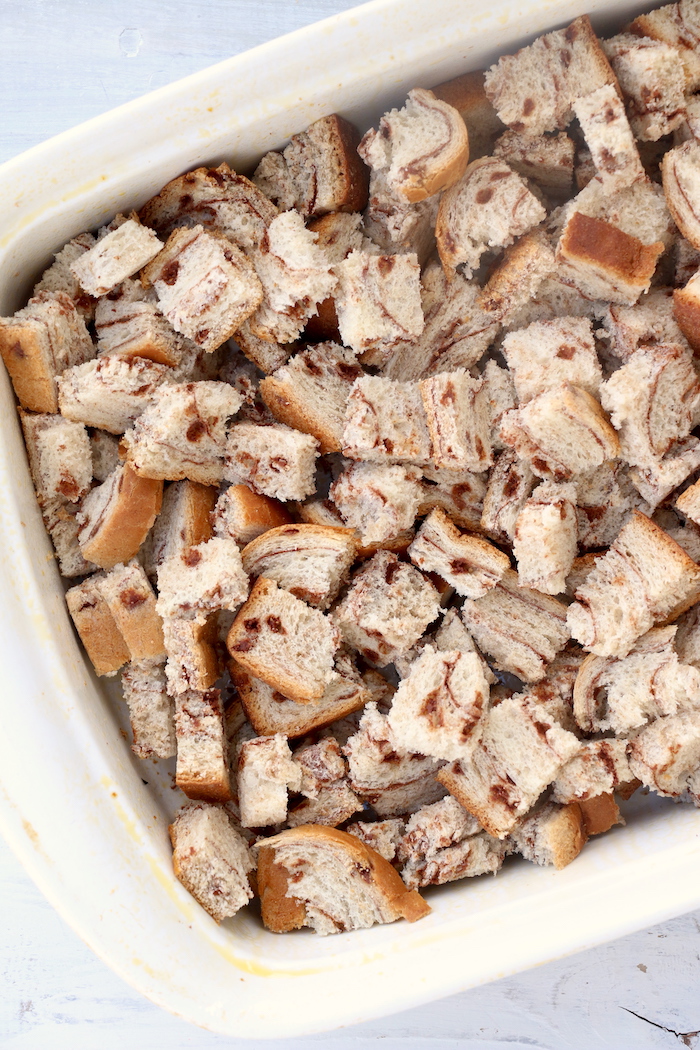 French Toast Bake - An easy, hassle-free overnight French toast casserole with a crunchy cinnamon-sugar topping!