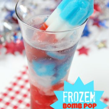 Frozen Bomb Pop Cooler - A two-ingredient, delicious and refreshing drink that pays tribute to the nostalgic Bomb Pop popsicle we've all grown to love!