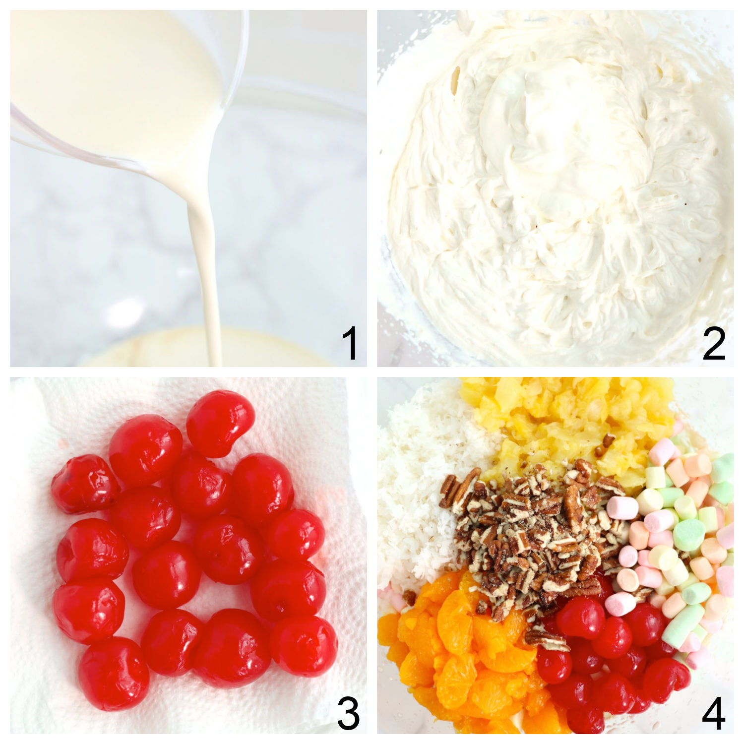 steps for making ambrosia salad