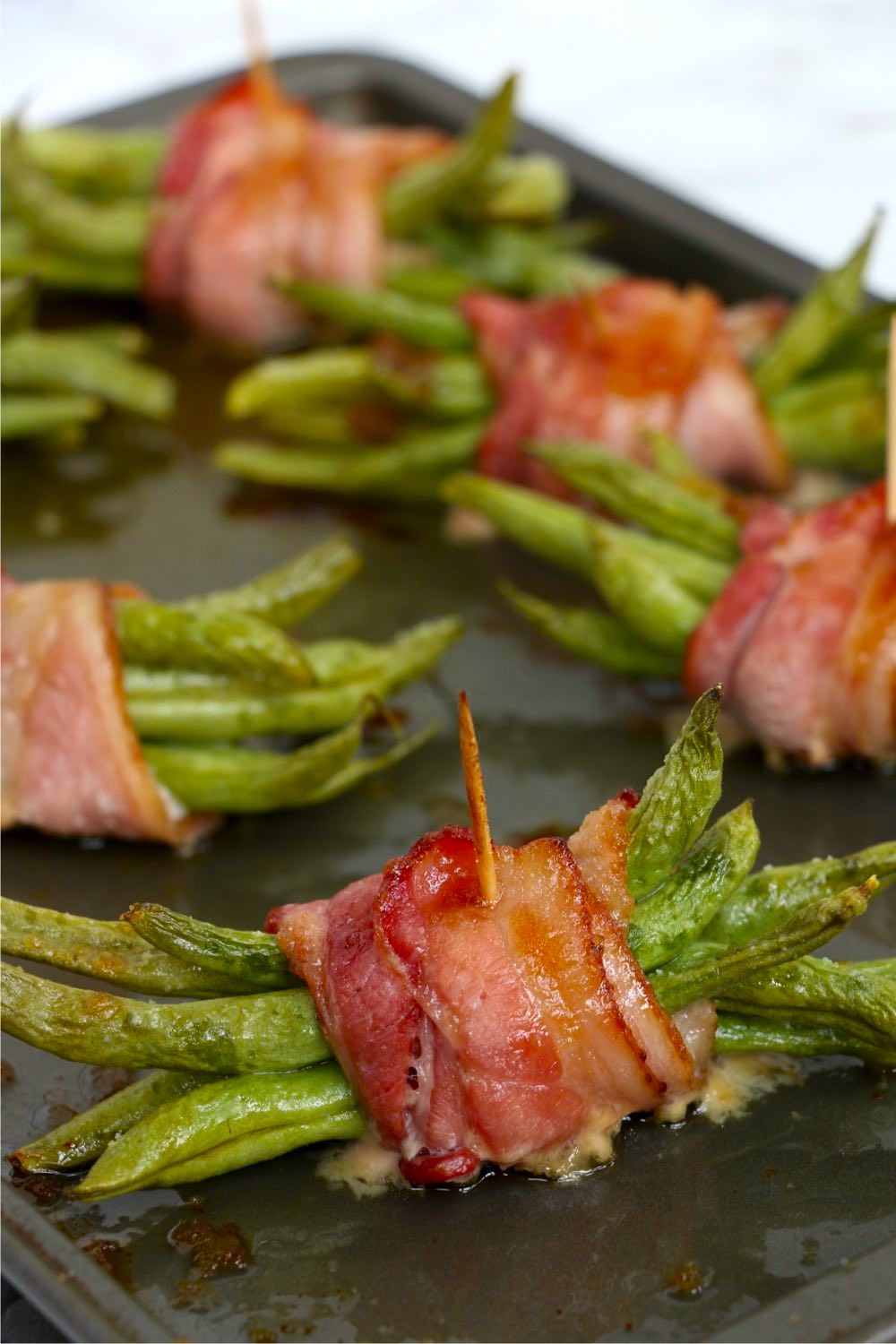 baked bundles of green beans