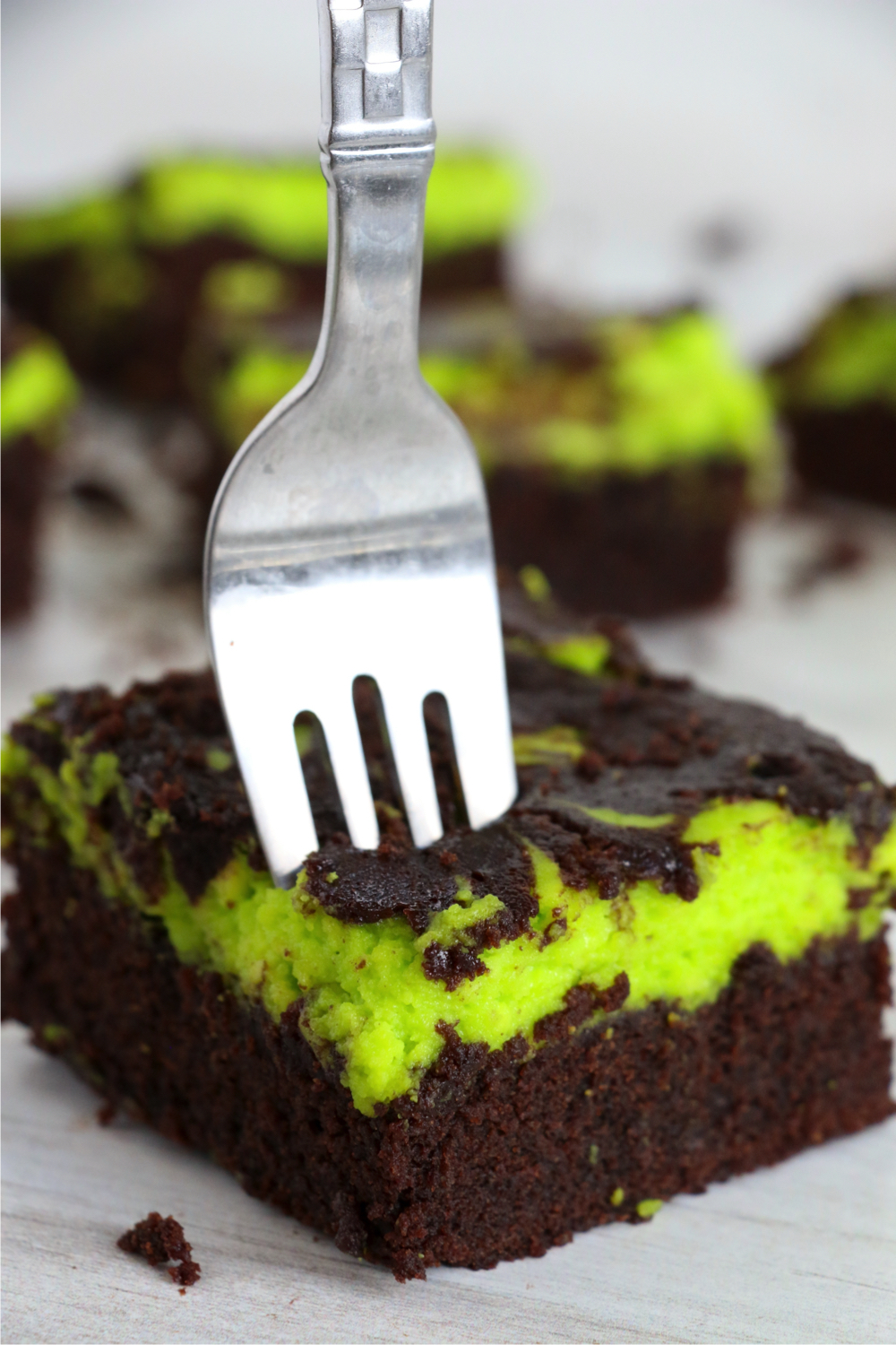 fork going into a Halloween brownie