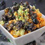 Halloween Popcorn - Candy-coated popcorn with sprinkles and a Halloween flair!