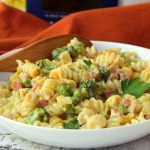 Ham & Broccoli Bake - A cheesy, flavorful pasta bake made with ham, broccoli and rotini enveloped in a rich, delicious Alfredo sauce. An easy, quick dish for busy weeknights that the entire family will love!