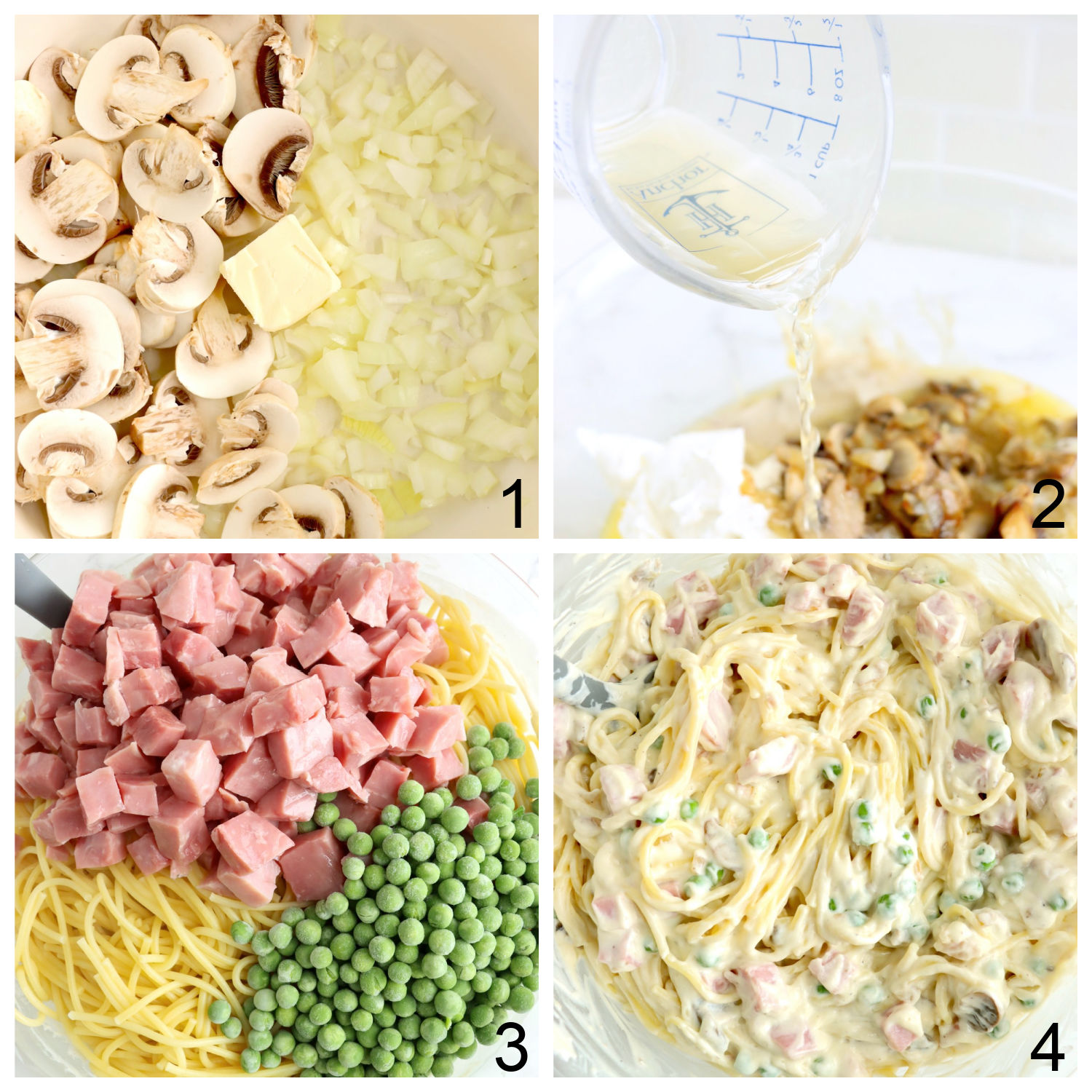 steps for making ham tetrazzini